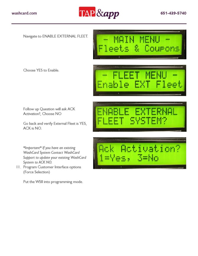 REV 4 Automatic Setup Guide For The Unitec Wash Select II - 13-1