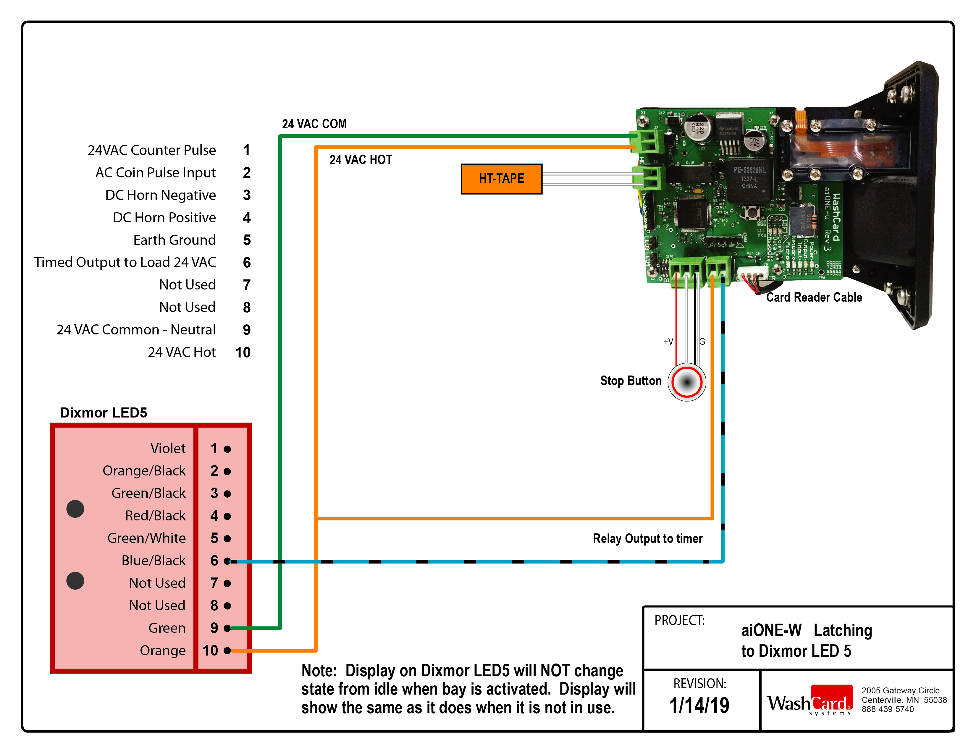 aiONE-W REV3-LATCHING to Dixmor LED5-01