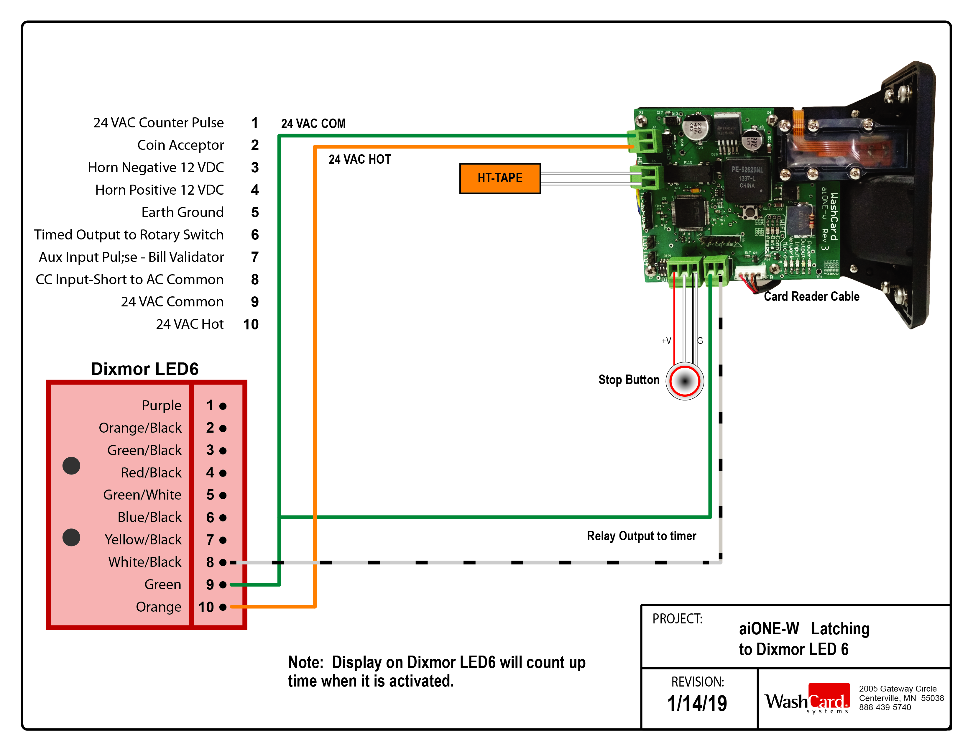 aiONE-W REV3-LATCHING to Dixmor LED6